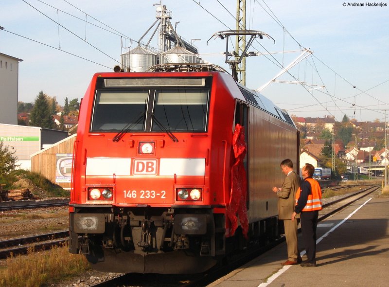 146 233-2  Donaueschingen  wird fr die Taufe startklar gemacht 19.10.08