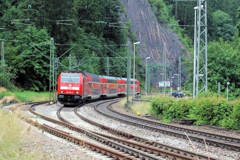 146 234 am 27.06.09 mit IRE 5191 nach Konstanz in Triberg/Schwarzwald