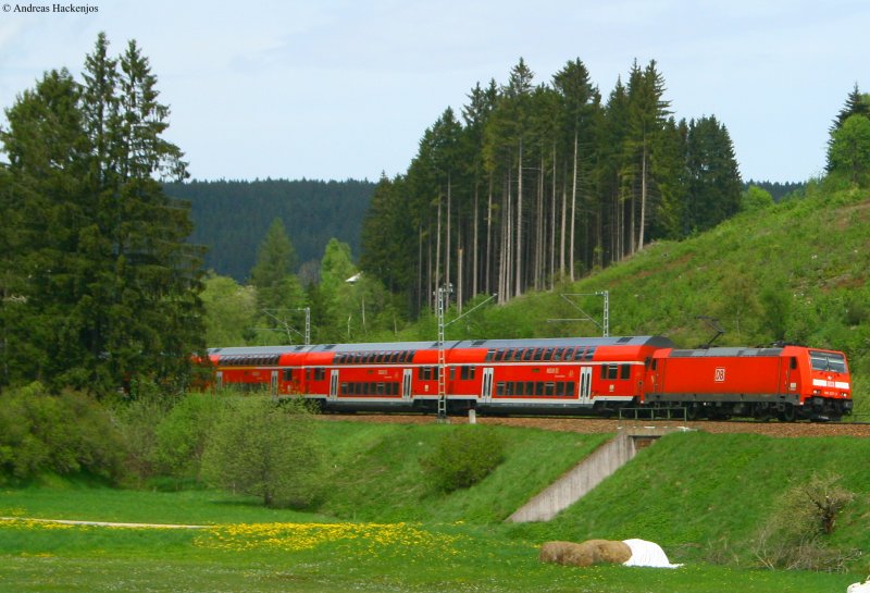  146 237-3  Karlsruhe  mit dem RE 4707 (Karlsruhe Hbf-Konstanz am km 69,8 7.5.09
