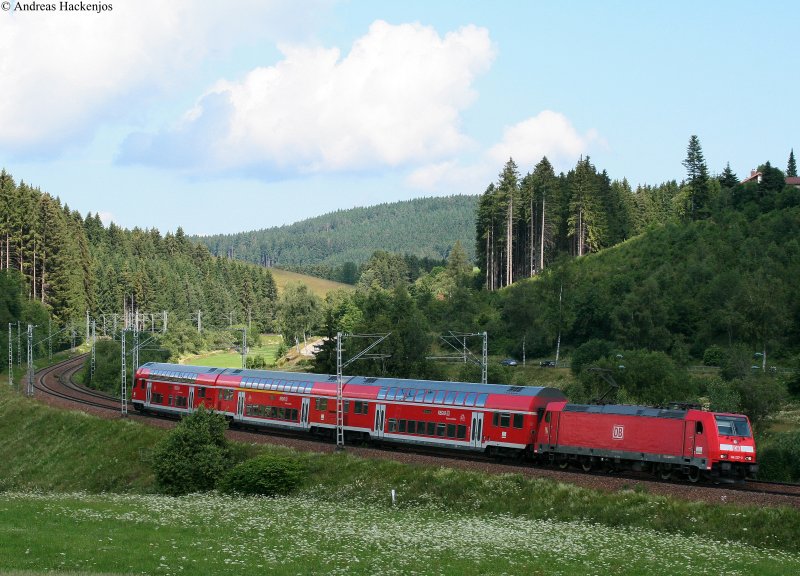 146 237-3  Karlsruhe  mit dem IRE 4705 (karlsruhe Hbf-Konstanz) am km 70,0 4.7.09