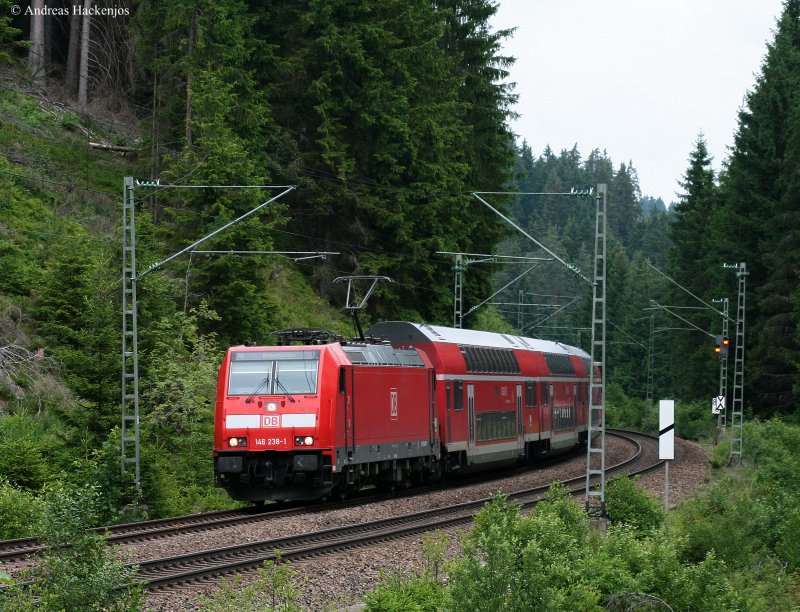 146 238-1 mit dem RE 5187 (Karlsruhe Hbf-Radolfzell) am km 80,8 21.6.09