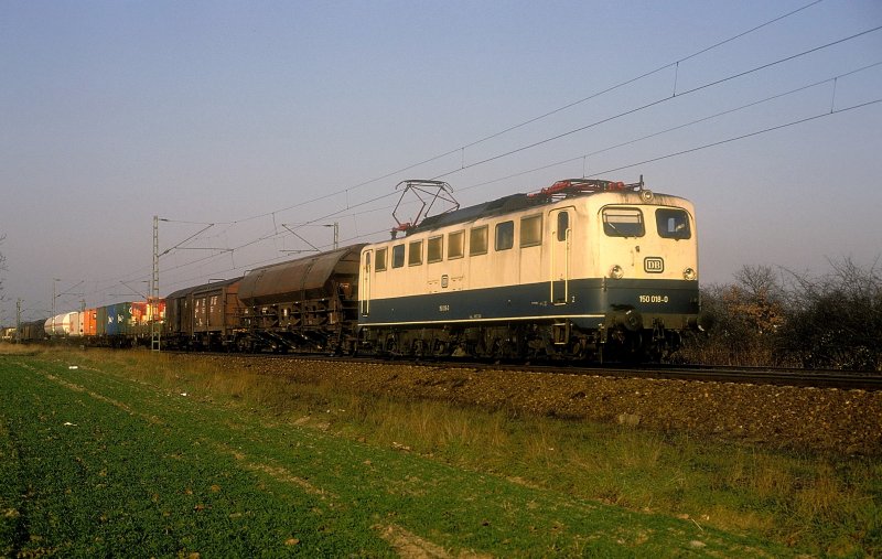 150 018  bei Pfungstadt  11.12.91