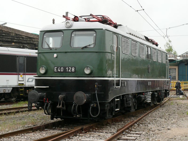 150 Jahre Eisenbahn in Luxemburg. E40 128 war ebenfalls ausgestellt. Aufgenommen am 09/05/2009.