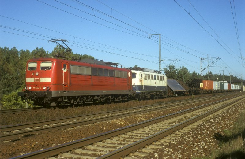 151 002 + 140 611  Graben-Neudorf  10.10.01