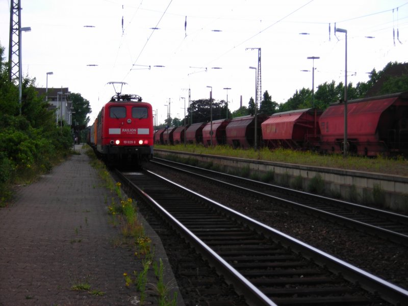 151 029 mit einem Mischer in Wunstorf