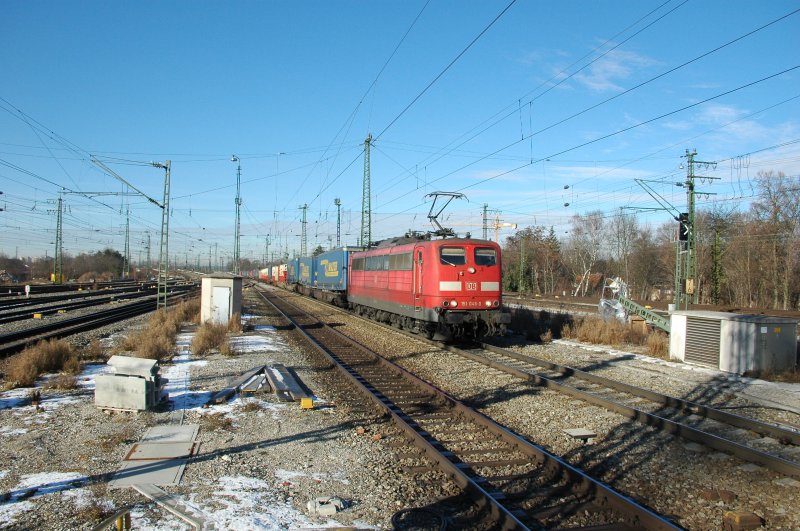 151 046 am 17.01.09 bei der Durchfahrt in M�nchen Pasing