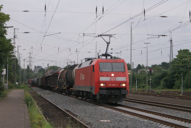 152 006-3 mit gem. GZ in Solingen Hbf am 09.08.08