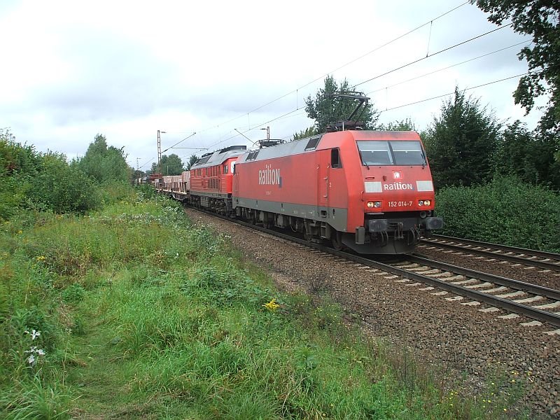 152 014-7 + 232 xxx-x mit gem.GZ am 8.9.2007 an der GUB Hannover in Limmer