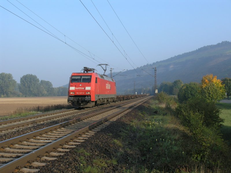 152 027 mit ein Wechselbritschen Zug Walter bei Thngersheim.27.09.08