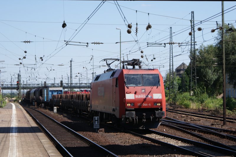 152 044-4 mit gem. GZ in Mainz Bischhofsheim am 15.07.2008