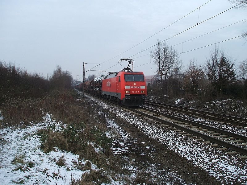 152 047-7 mit gemischten Gterzug am 4.1.2008 in Limmer
