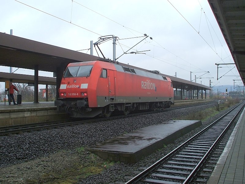 152 064 am 14.03.2008 Lz durch Gttingen (HG) -> Northeim (HN)