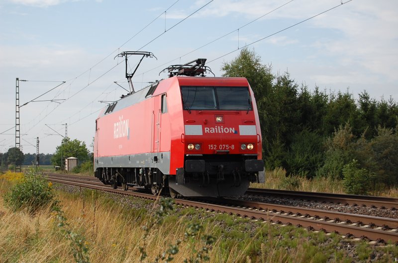 152 075-8 Railion am 21.08.2009 bei Woltorf 