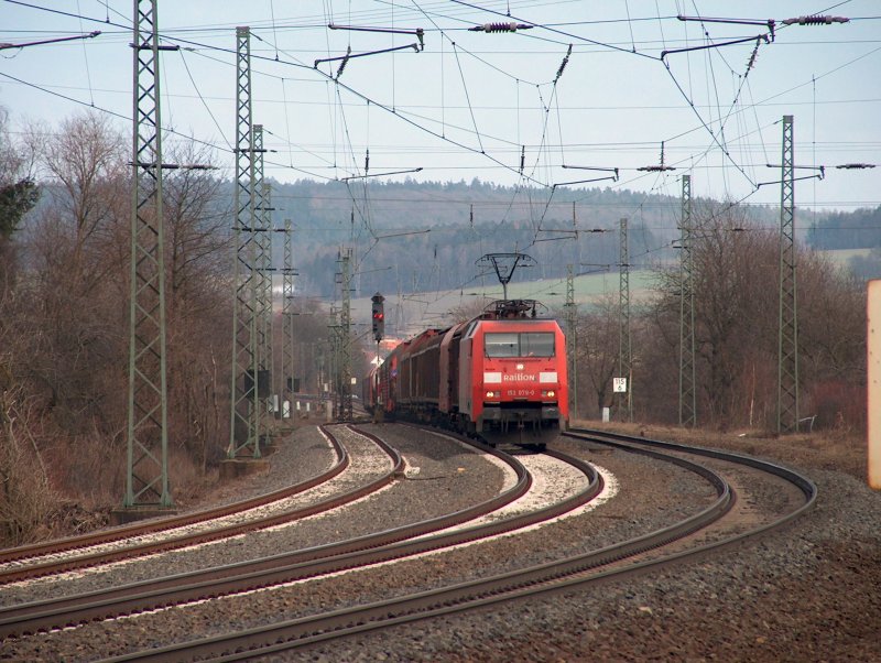 152 079-0 mit einen Gz kurz vor Fulda 31.01.2009