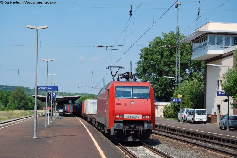 152 124 durchfhrt Northeim am 10.06.08 in Richtung Sden.