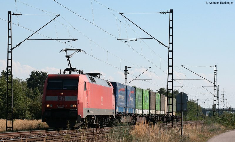 152 148-3 mit dem Mini Hangartener KLV bei Wiesental 24.8.09