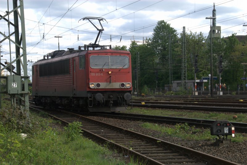 155 013-6 am 27.04.2009 im Gterbahnhof Aachen-West