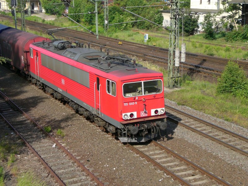 155 040 am 26.05.2009 in Brandenburg Hbf.