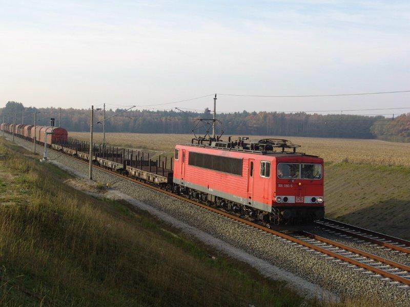 155 056-5 am 13.11.05 bei Frankfurt (Oder) Rosengarten