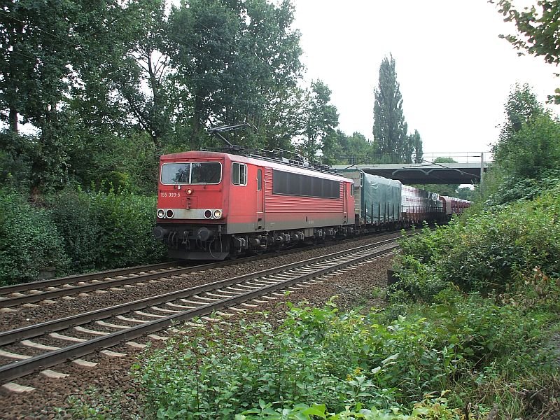 155 059-5 mit gem.GZ am 8.9.2007 auf der GUB Hannover bei Limmer