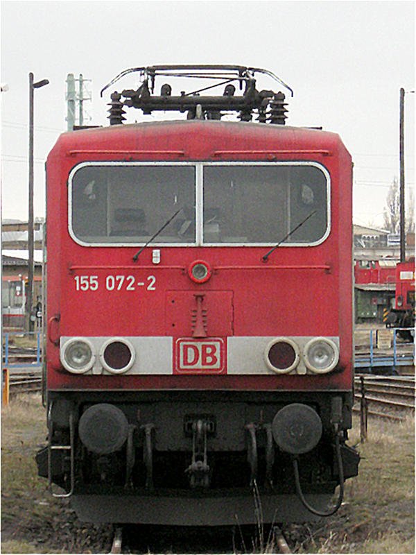 155 072 im BW Leipzig Engelsdorf, 27.02.09