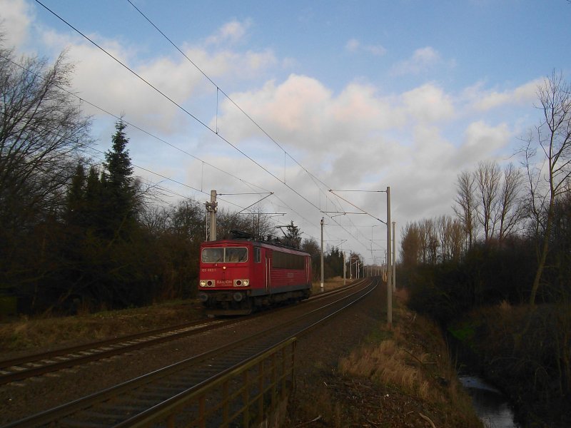 155 082-1 Tfzf bei der Durchfahrt durch Reinfeld (Holst.) am 22.12.08.