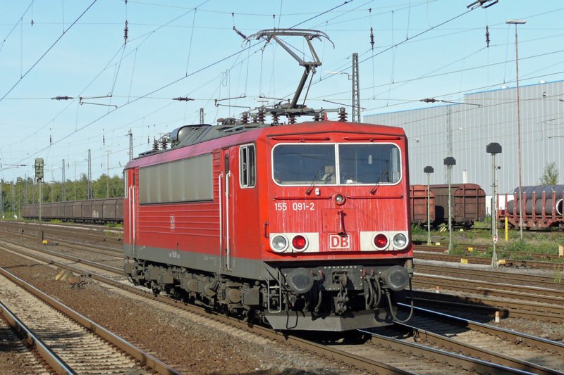 155 091-2 in Recklinghausen-Sd 9.10.2009