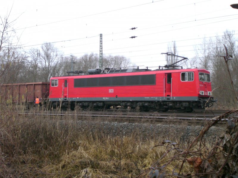 155 113 am 03.03.2009 in Brandenburg Hbf.