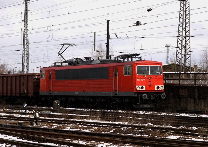 155 212-4 mit Ganzzug PKP-Eanos beladen mit Polenkohle.23.03.08 