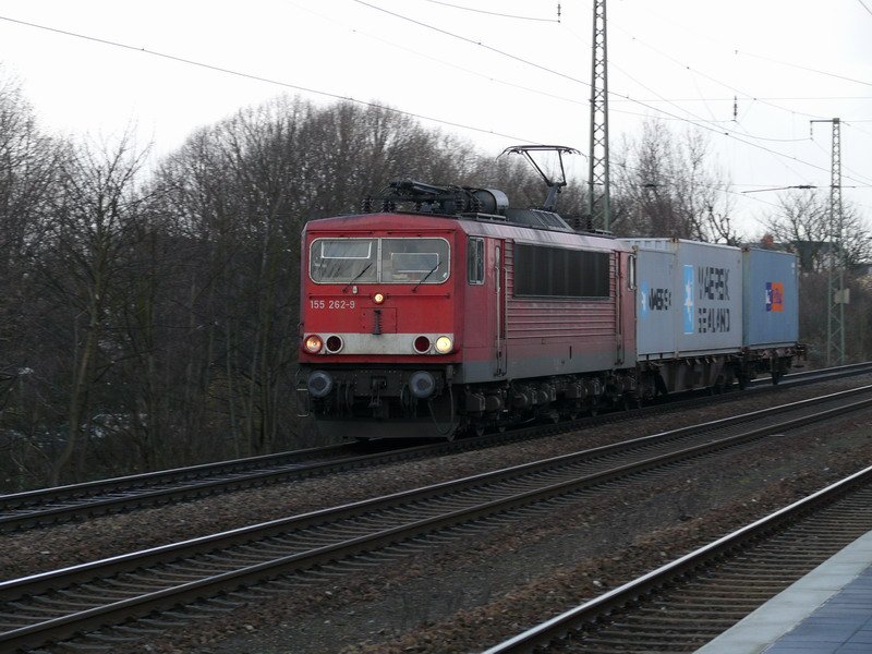 155 262-9 am 09.12.2007 in Bremerhaven-Lehe