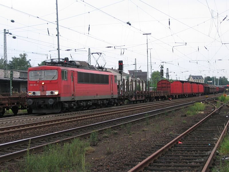 155er mit gemischtem GZ 08.08.2007 in Solingen Hbf