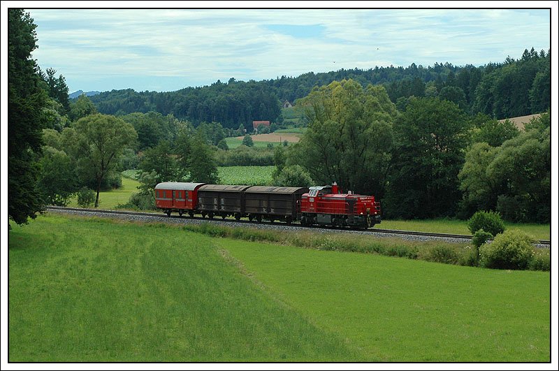 1700.1 mit dem Verschubgterzug 71384 am 6.7.2007 bei der Rckfahrt von Wies nach Graz, aufgenommen zwischen Oisnitz-St. Josef und Lannach.