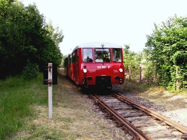 172 001 der Hafenbahn Neustrelitz auf Sonderfahrt am 30.05.2009 zum Hafenfest in Neustrelitz.