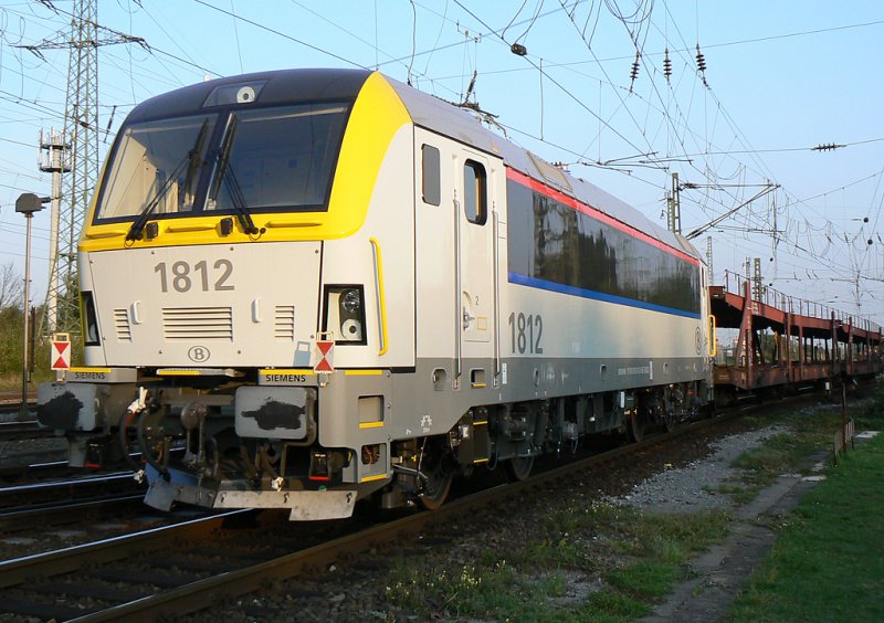 1812 der belg. Eisenbahn bildete das Zugende eines gemischten G�terzuges , aufgenommen in Gremberg am 17.09.09