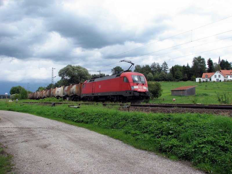 182 013 mit Gterzug in Langenbach (29.08.2006)