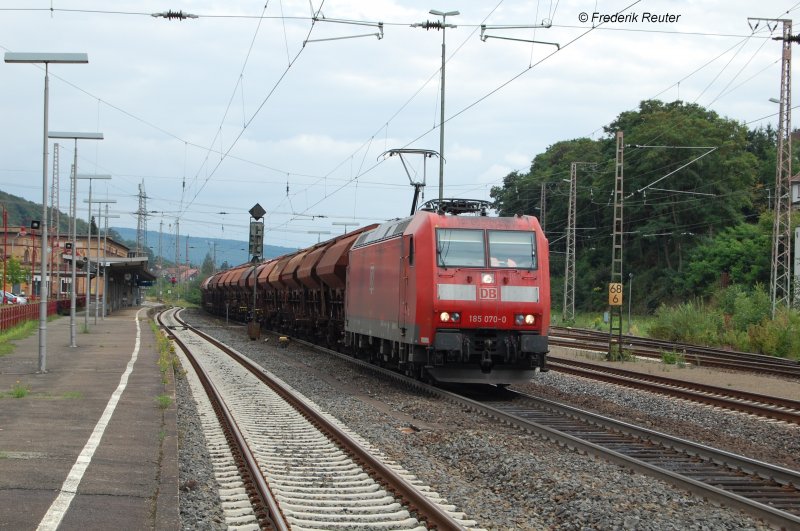 185 070 mit einem Tds-Zug am 20.8.2008 durch Kreiensen -> Freden