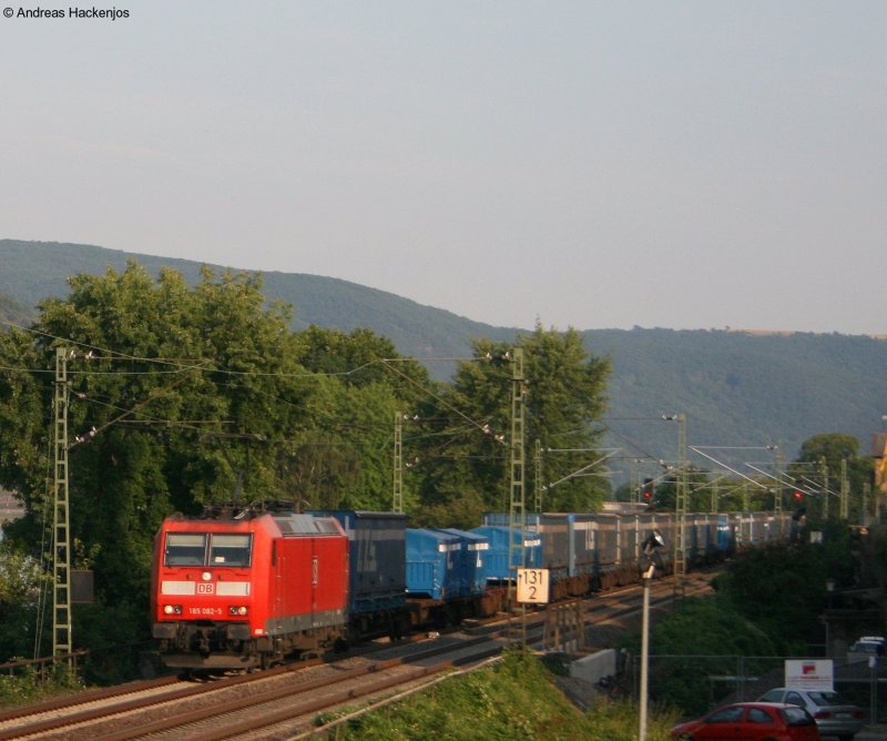 185 082-5 mit einem Klv -> Koblenz in Oberwesel 31.7.08