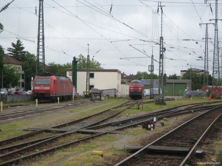 185 089 0 und Br 225 kalt in Singen (Htw)