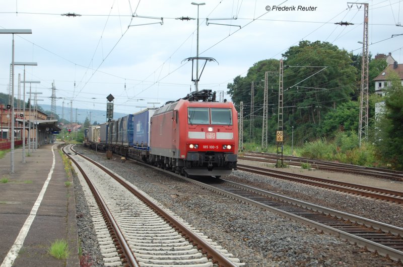185 100 mit einem KLV am 20.8.2008 durch Kreiensen -> Freden