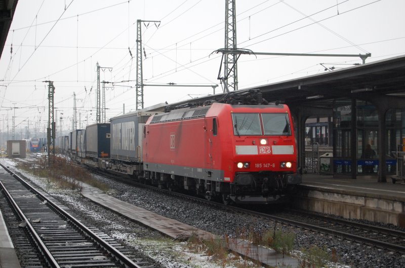 185 147 mit KLV am 29.11.2008 durch Gttingen -> Northeim 