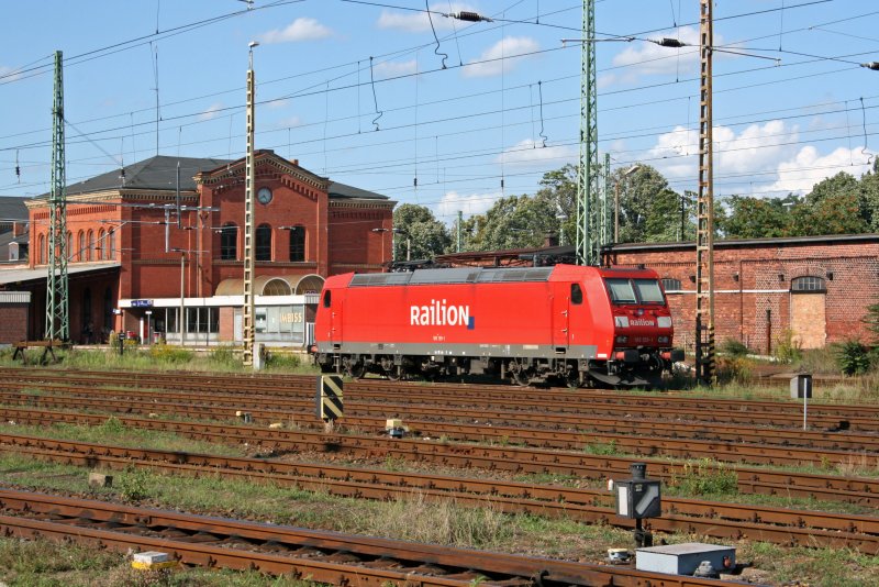 185 159-1 am 13.08.2008 im DB Bahnhof Guben