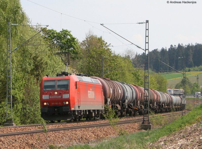 185 1625 mit dem CS 61760 (Schwennigen-Karlsruhe Knielingen) am km 70,0 15.5.08