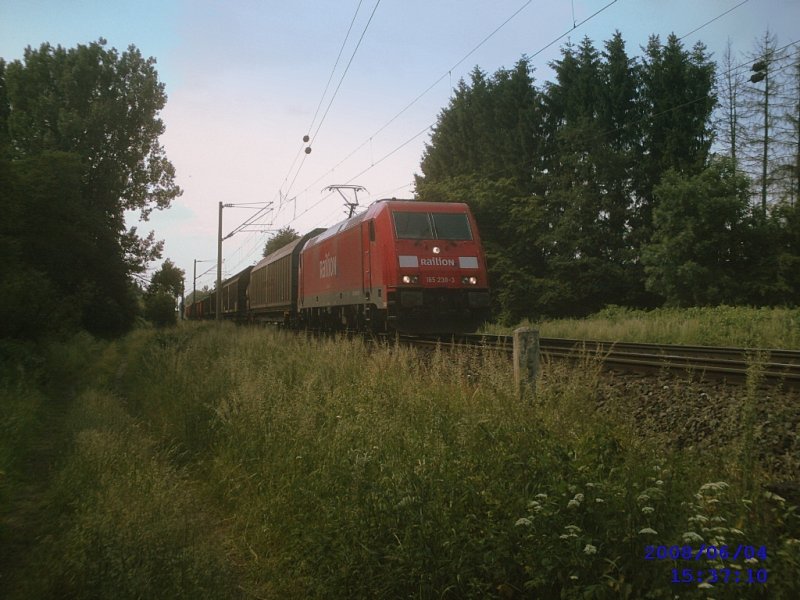 185 238-8 mit Gz Hhe Peine am 04.06.2008