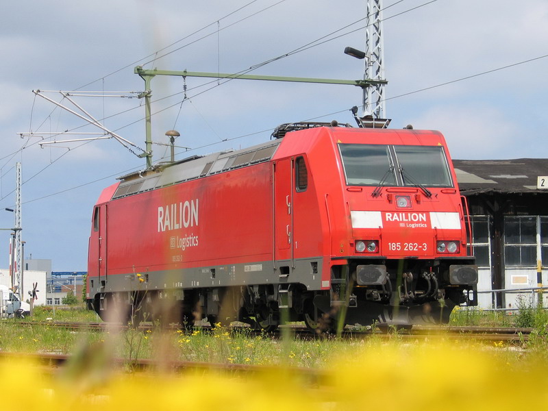 185 262 wartet in Wismar auf ihren n�chsten Auftrag. 15.06.2009