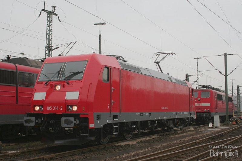 185 314 am 29.11.2007 in Maschen Rbf. www.bahnpix.de