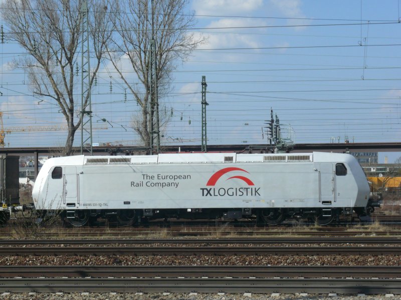 185 531 der TX Logistics bei Mnchen-Pasing, 7.4.2009