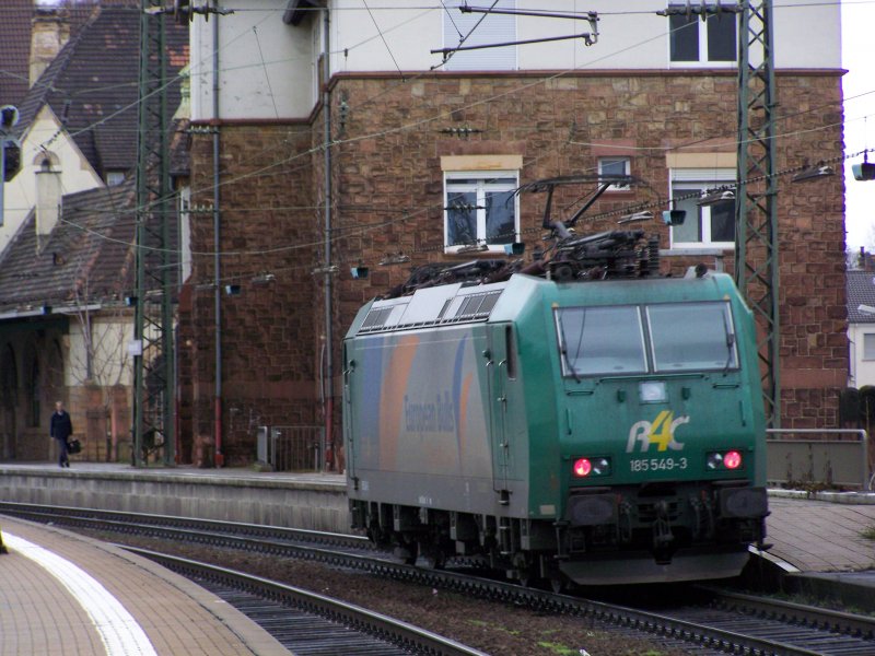 185 549 als Tfzf am 10.2.07 in Worms.