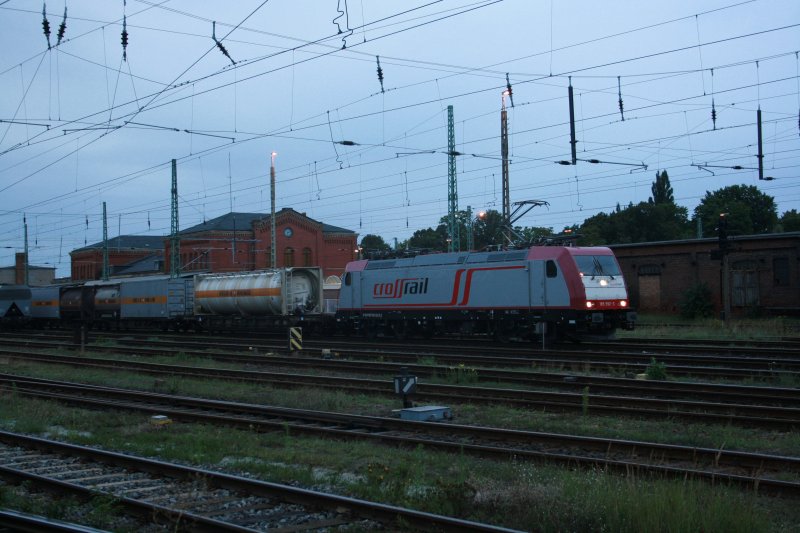 185 592-3 am 15.08.2008 im Bahnhof Guben