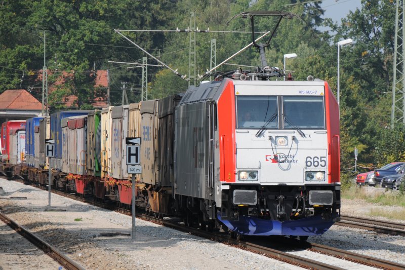 185 665 am 23.09.09 in Aling/Obb Richtung Brenner
