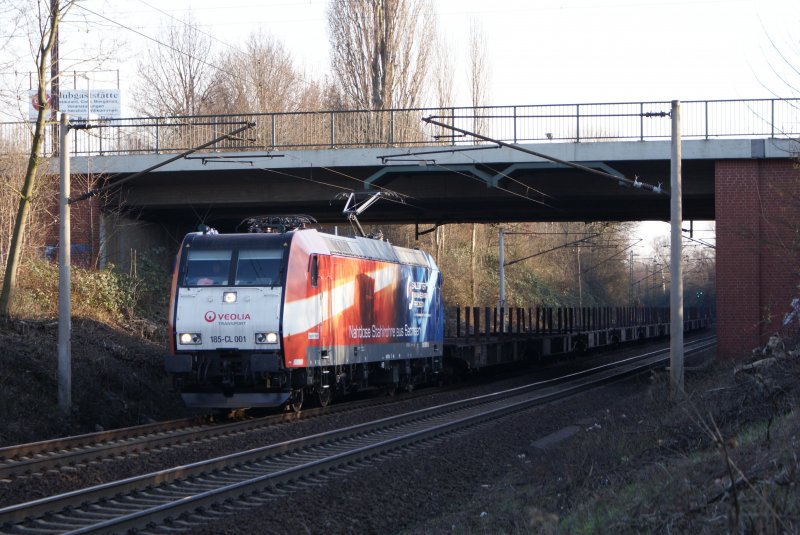 185 CL-001 mit leerem Stahlbrammenzug in Limer am 21. Mrz 2009